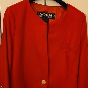 Escada red cashmere jacket